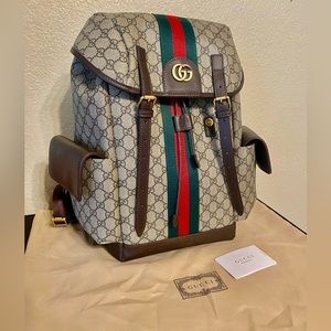 Gucci Ophidia GG Supreme Backpack with Dust Bag